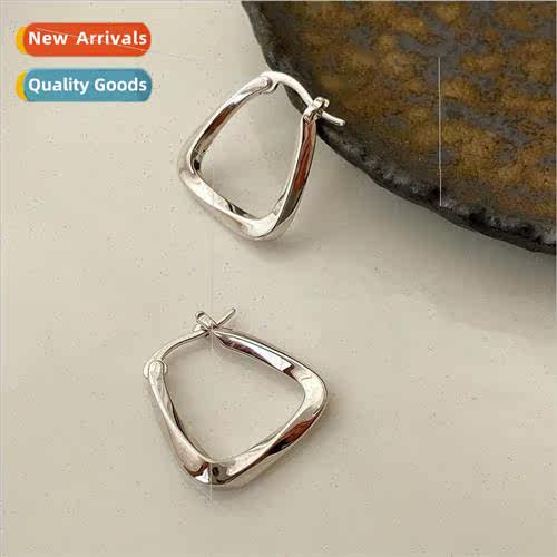 Geometric square earrings female tide Korea ear buckle earri