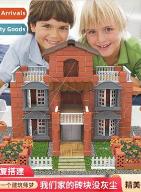 ttle mason diy hut simulation mini brick building villa cove