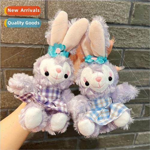 Plaid skirt bunny plush toy doll backpack pendant cloth doll