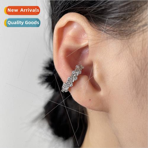 Full diamond zirconia wave ear clip whout ear holes French c