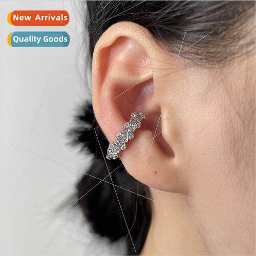 Full diamond zirconia wave ear clip whout ear holes French c