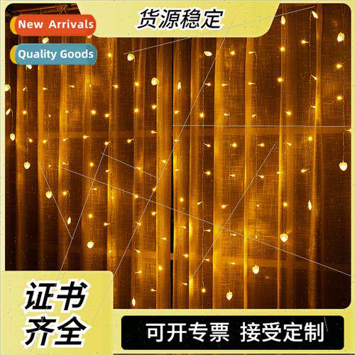 New heart-shaped love led curtain lights ice bar Christmas d