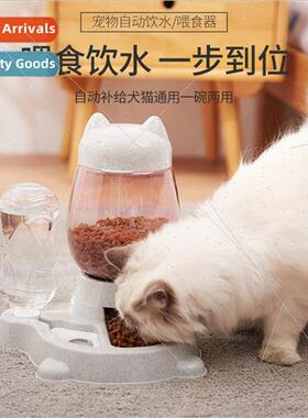Cat Feeder Automatic Water Dispenser Cat Food Bowl Pet Drink