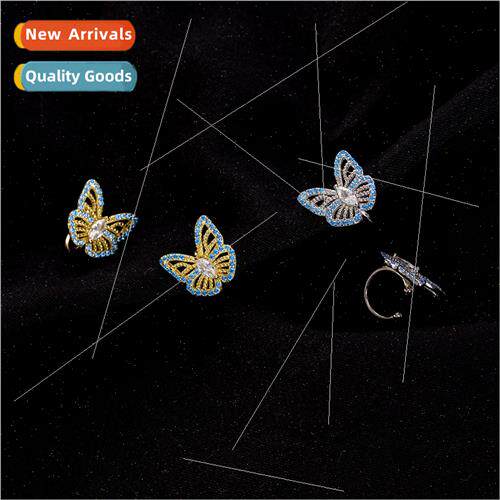 Butterfly ear clips 2021 new tide ear buckle S925 silver ear