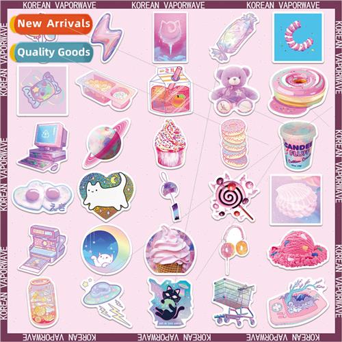 60 colorful laser romantic Korea VSCO cartoon stickers water