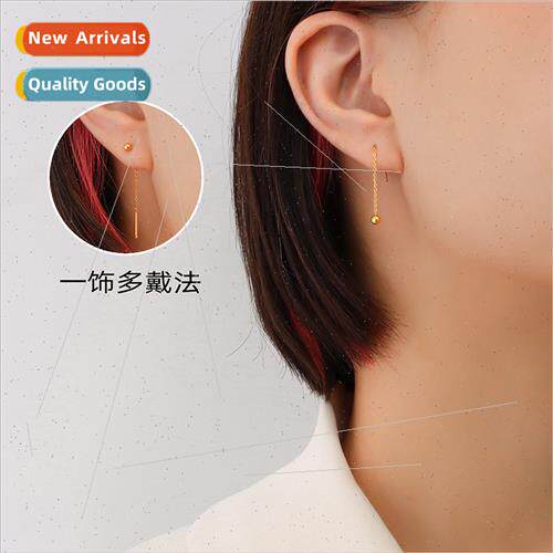 French choker wind popular simplicy sense line earrings fema