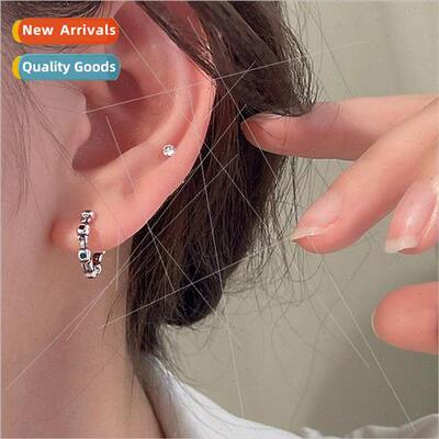 Vintage round bead colored diamond earrings Europe color zir