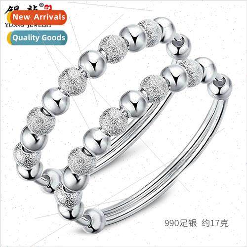 S990 silver children fashion bracelet baby round beads brace