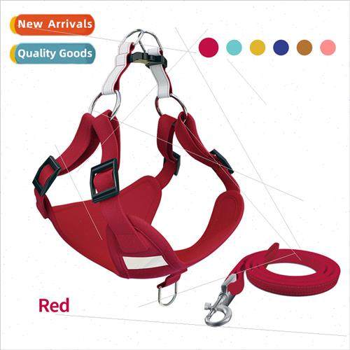 Suede Reflective Pet Chest Harness Cat Dog Leash Vest Breath