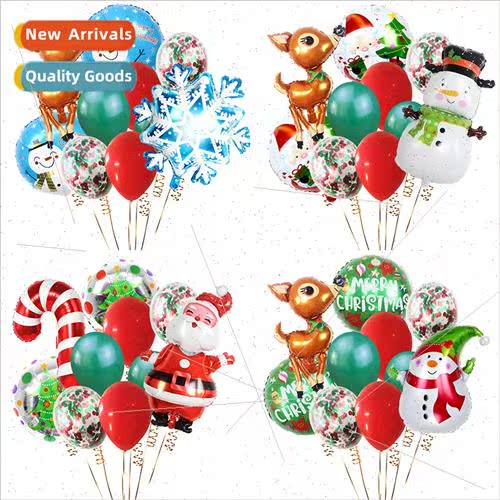 Christmas Balloon Package Santa Claus Snowman Moose Cane Can