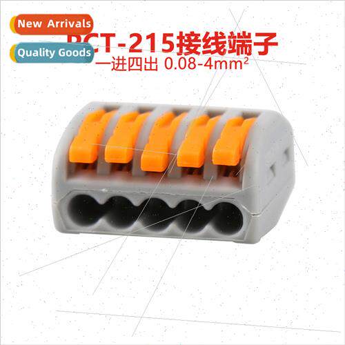 PCT-215 terminal block 5 holes 222-415 soft hard wire crimp