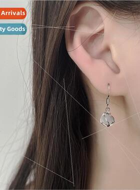 Cat eye stone earrings diretro ear hooks atmosphere zirconia