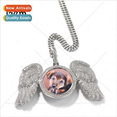Europe photo frame diy pendant hip hop wh diamonds round win