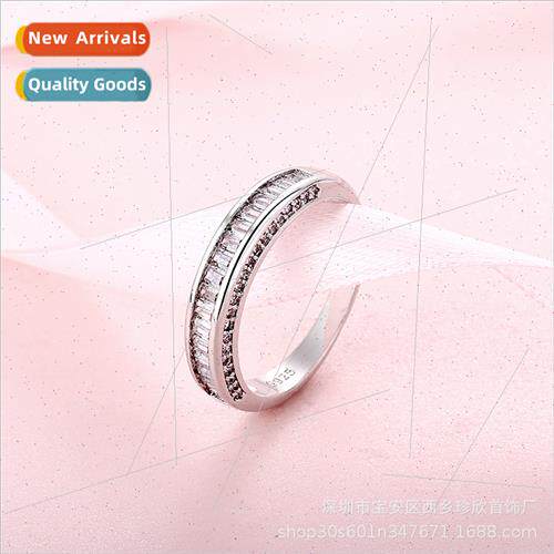 Fashion simple full diamond ring women ins niche nd index fi