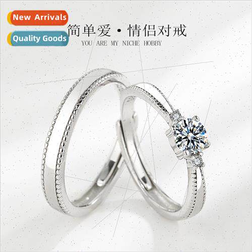 New at first sight couple ring men women a pair elegant prop