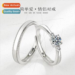 New at first sight couple ring men women a pair elegant prop