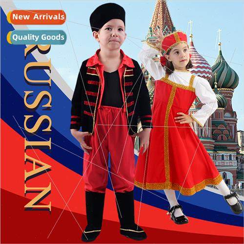 Russian Boys Ethnic Costumes Europe Children Boys Cosplay Pa