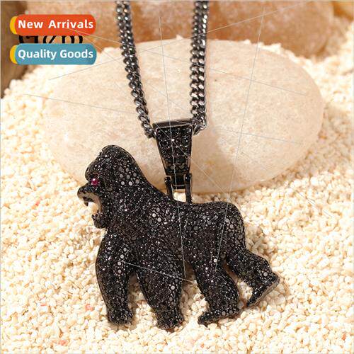 Europe Hip Hop King Kong Roaring Gorilla Zirconia Pendant Wa