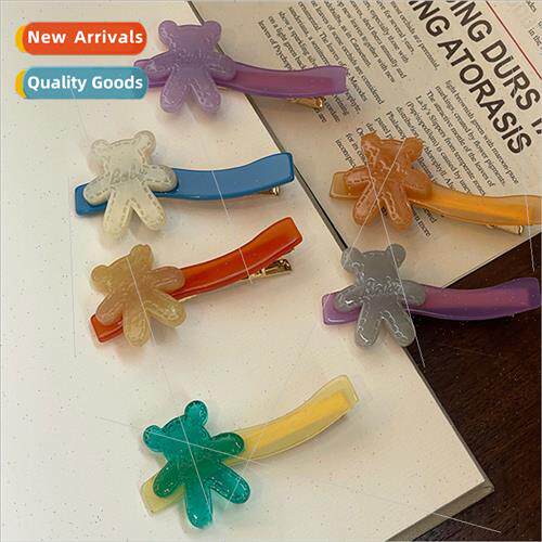 Korea wave bear hair clips cute sweet bangs clip side clip b