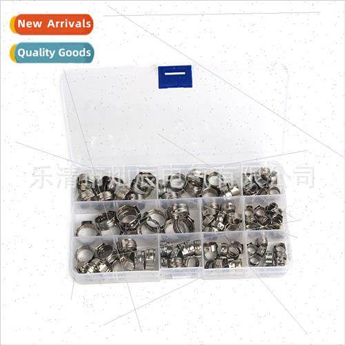 100pcs hose clamps stainless steel earrings crimp clamp sets