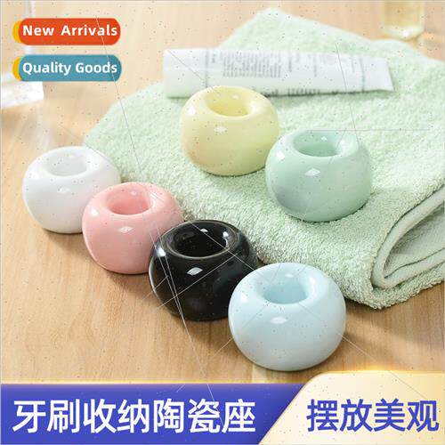 Ceramic toothbrush holder toothbrush shelf no punch simple J
