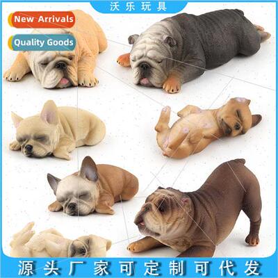 mulation French bulldog animal decorative hpuppet Moe sleepy
