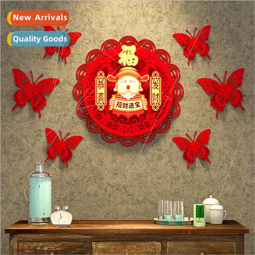 Fuzzy door stickers 2024 Spring Festival New Year creativy h