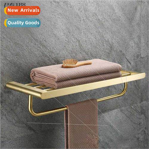 304 89001 bath towel rack brushed gold household bathroom to