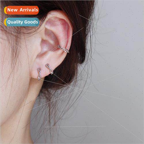 ins twist geometric no ear hole ear buckle female niche fash
