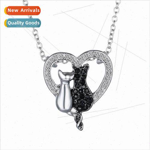 Black Whe Cat Necklace  Love Necklace Korea Couple Necklace