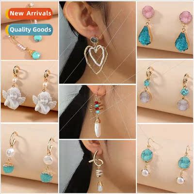 2022 fashion big fashion ladies earrings accessories colorfu