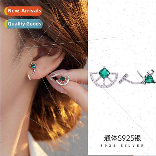 S925 silver sweet lemon earrings female niche zirconia fru e