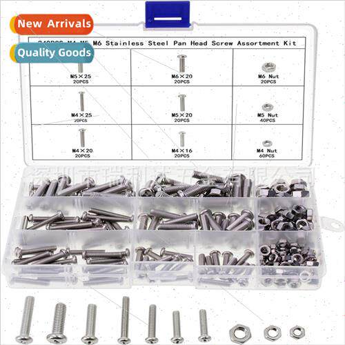 240pcs 304 Phillips round head screws set pan head machine s