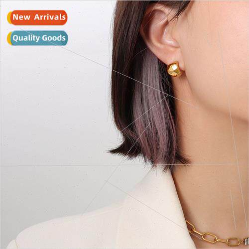 Europe ins creative diamond earrings geometric irregular ear