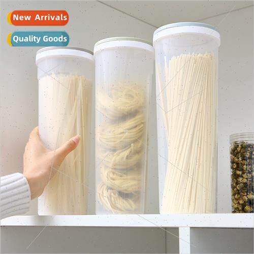 Kchen Noodle Box Plastic Round Transparent Sealed Jar Grain