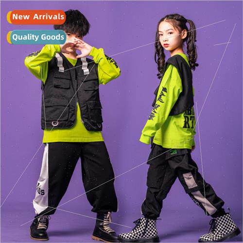 Childrens drum permance clothing tide boys set dance su hip-