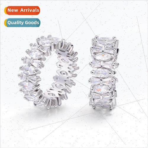Europe new IOU  couple full diamond ring women niche bow zir