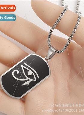 Men Pendant Necklace Women Stainless Steel Full ght Eye Horu
