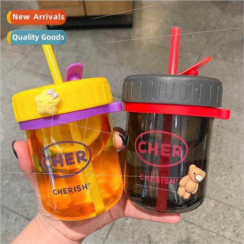 Tiny water cup girls high color value wh straw cup summer st