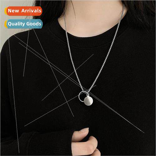 Ring Necklace Women Hip Hop Couple mple Pendant Colorfast