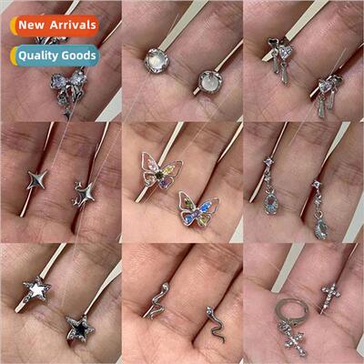 earrings female ins niche advanced small earrings hundred wh