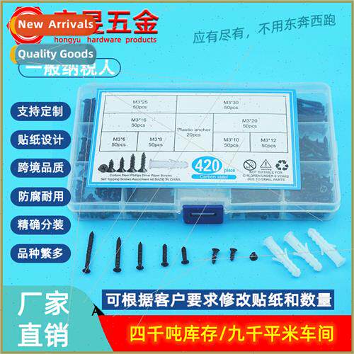 420PCS Black Phillips Countersunk Tap Set M3*6-M3*30 wh Whe