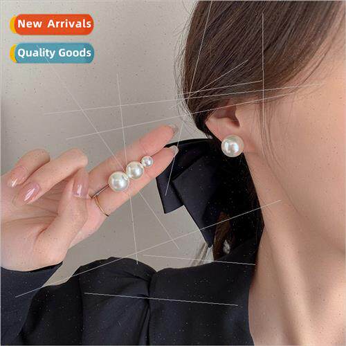French high-level imation pearl earrings female niche earrin