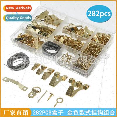 282PCS Boxed Gold Europe Picture Frame Hooks Accessories Dou