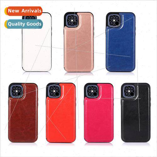 适用iPhone12pro Crazy Horse pattern phone case S20U plug car