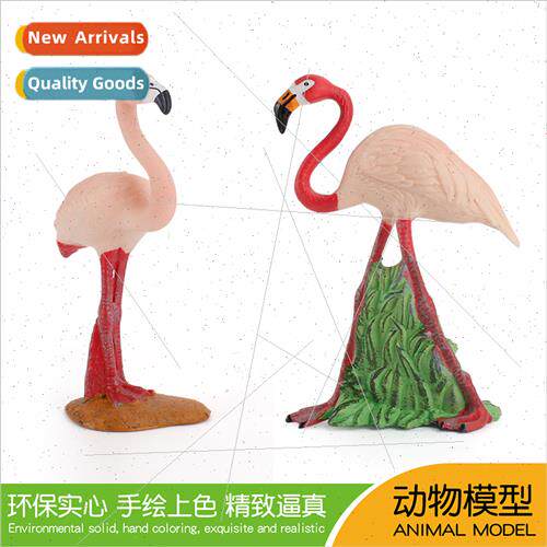 birds flamingo model solid static home office desk cute orna