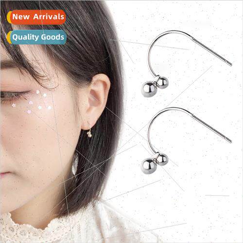 Bean earrings female Korea geometric simple mini round beads
