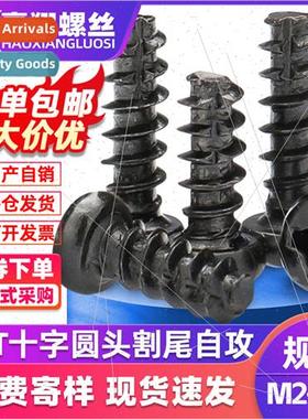 PT Black Phillips round head cut tail tapping screws cross r