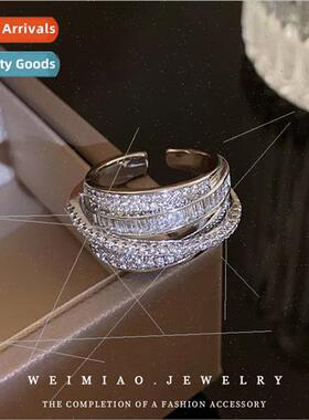 lver Zirconia Wrap Ring Super Shiny Ins Geometric Open Index