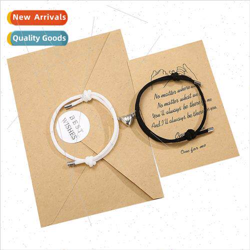 Europe simple alloy love heart magnet attraction couple brac